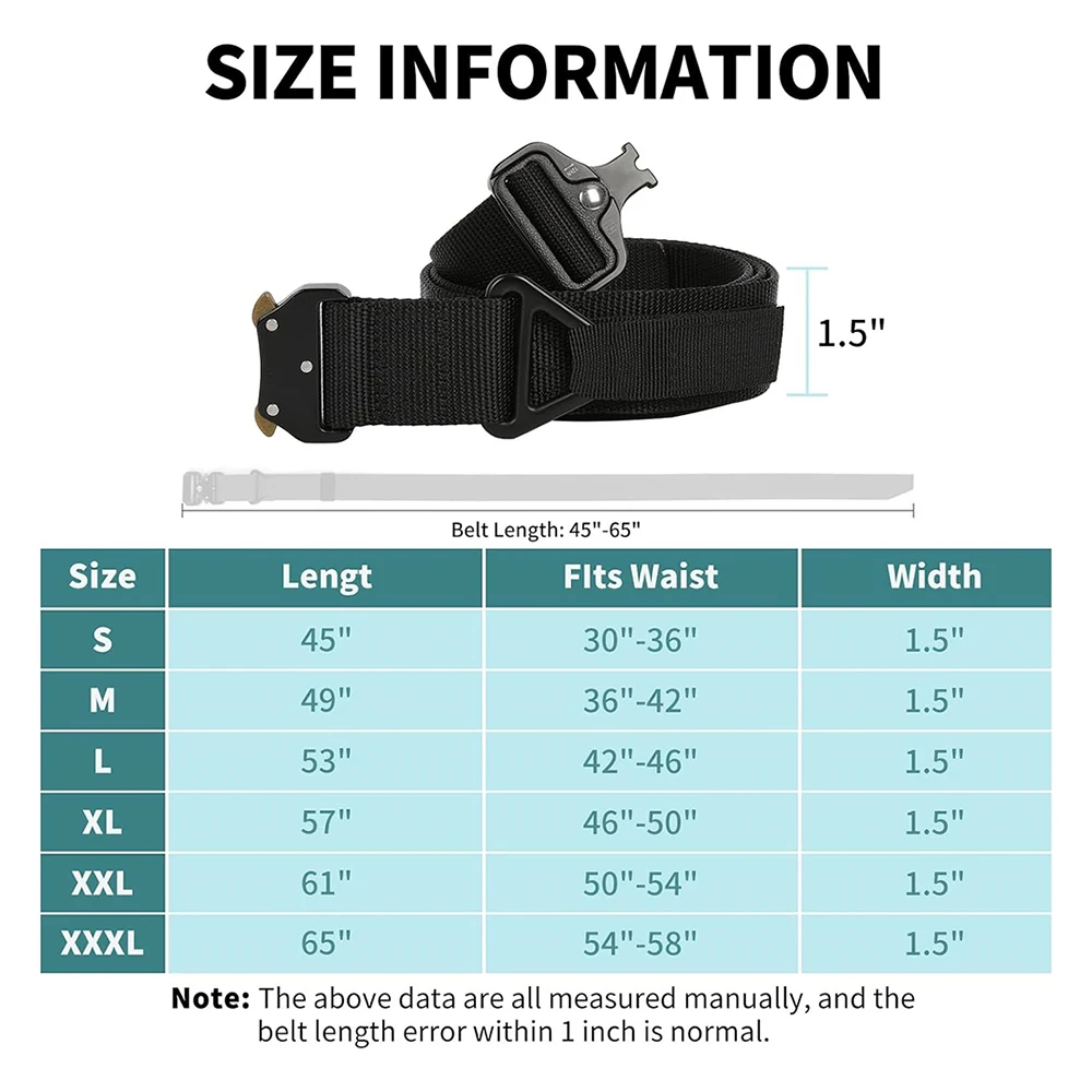 Adjustable Men's Tactical Waterproof Multifunctional Wear-resistant Rigger Belt Utility Web Nylon Novelty Work Belt