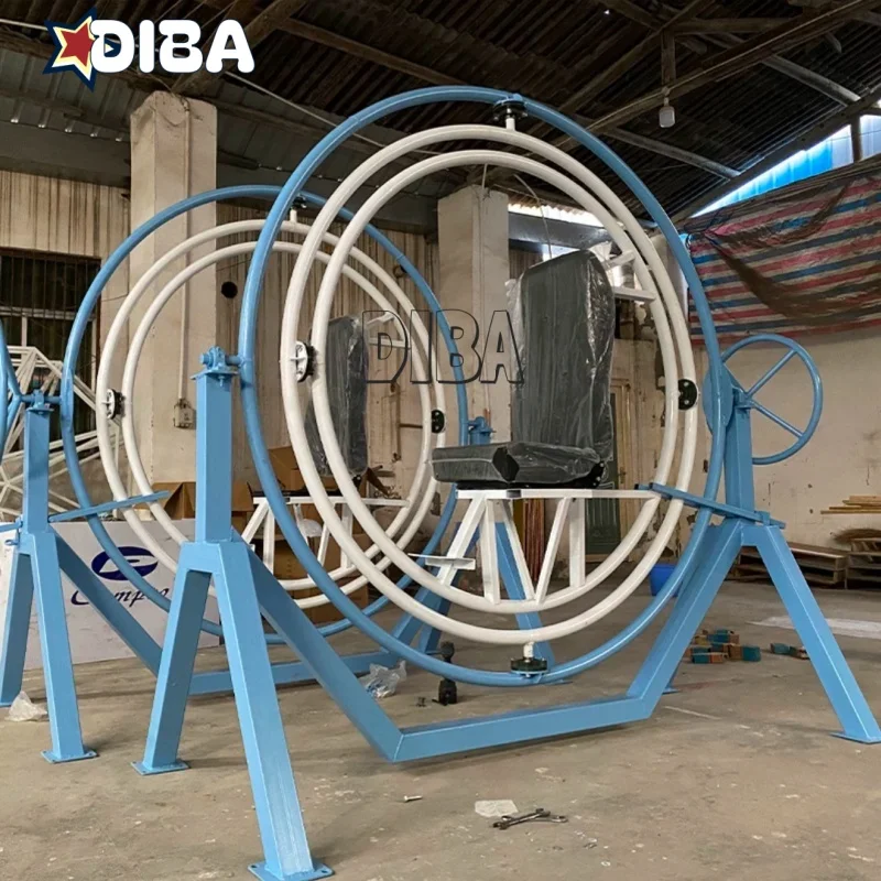Customized 360 Degree Rotating Games 6 Seats Attraction Rides Human Gyroscope for Sale