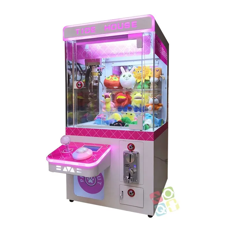 Tide House Coin-Operated Mini Claw Crane Machine Tabletop Doll Prize Vending Machine