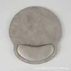 Tapis de souris avec repose-poignet [PU gris clair rond]