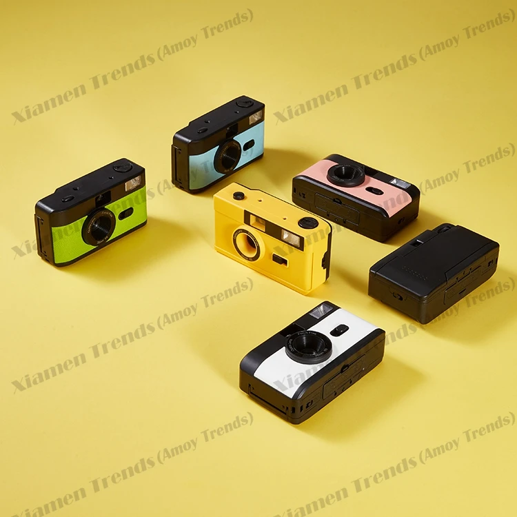 Premium Own Brand Colorful Reloadable White 35mm Reusable Film Cameras
