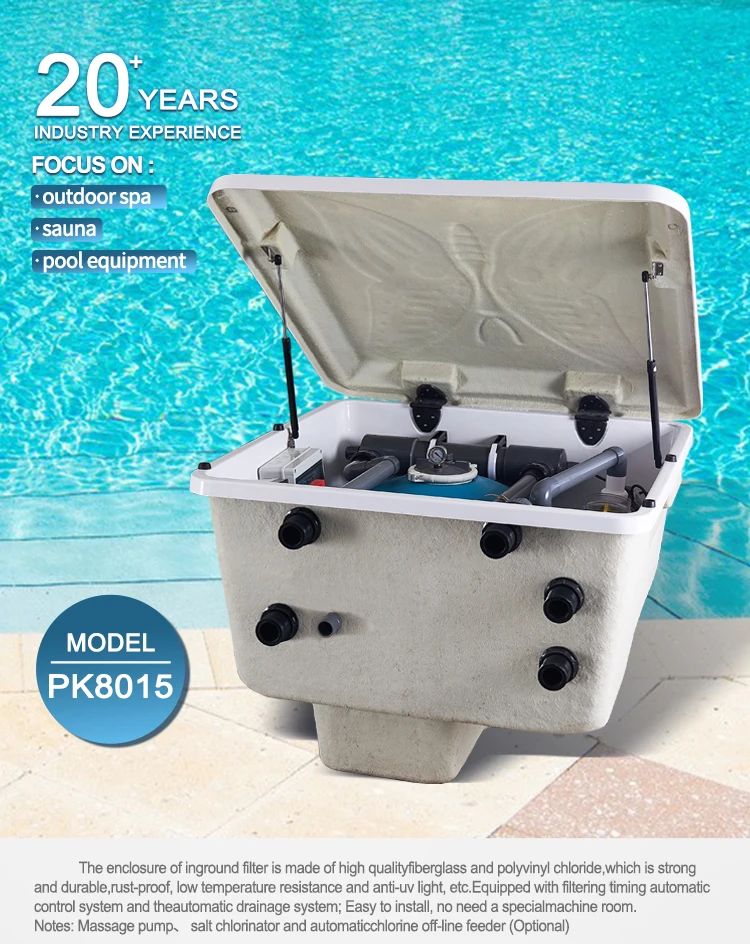 Pikes PK8015 Inground Pool Sand Filter 12m3/h 16m3/h Buries Pool Filter ...