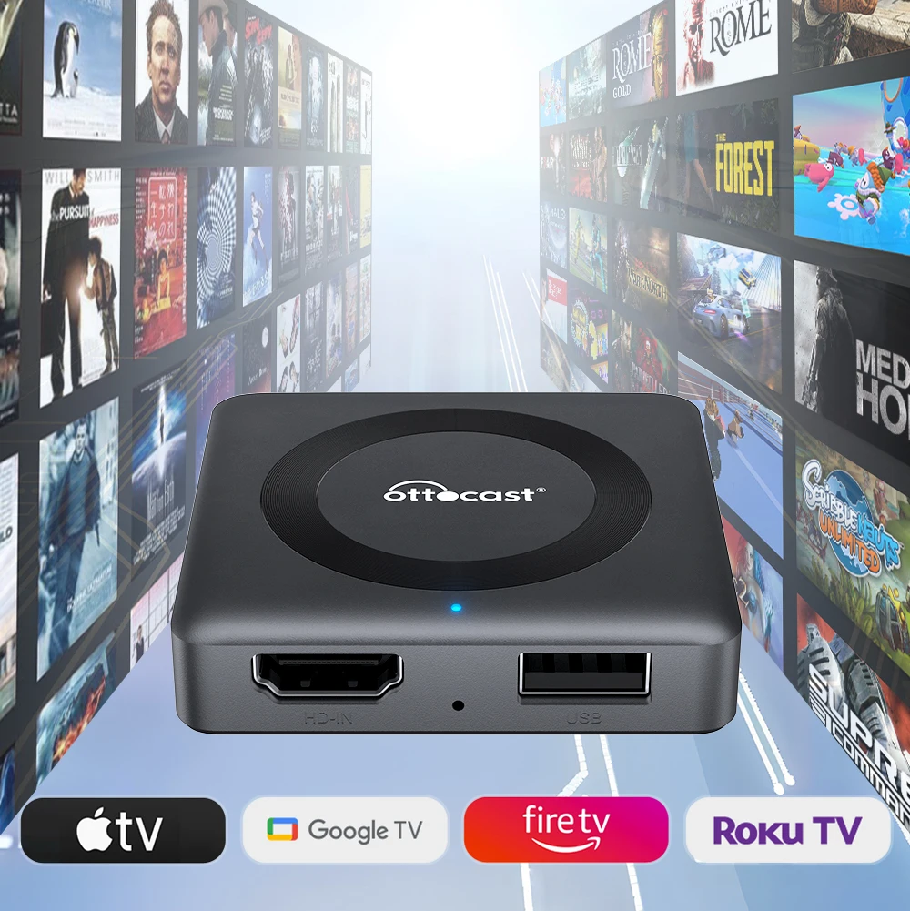 OTTOCAST  Magic Good Quality Converter for Car  Plug & Play- Compatible with SetTop Box  for the Factory CarPlay  Plug and Play