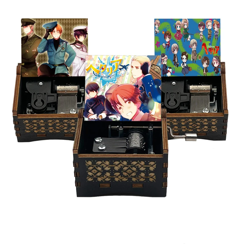 Anime Hetalia Wooden Music Box - Marukaite Chikyuu Melody