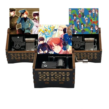 Anime Hetalia Wooden Music Box - Marukaite Chikyuu Melody