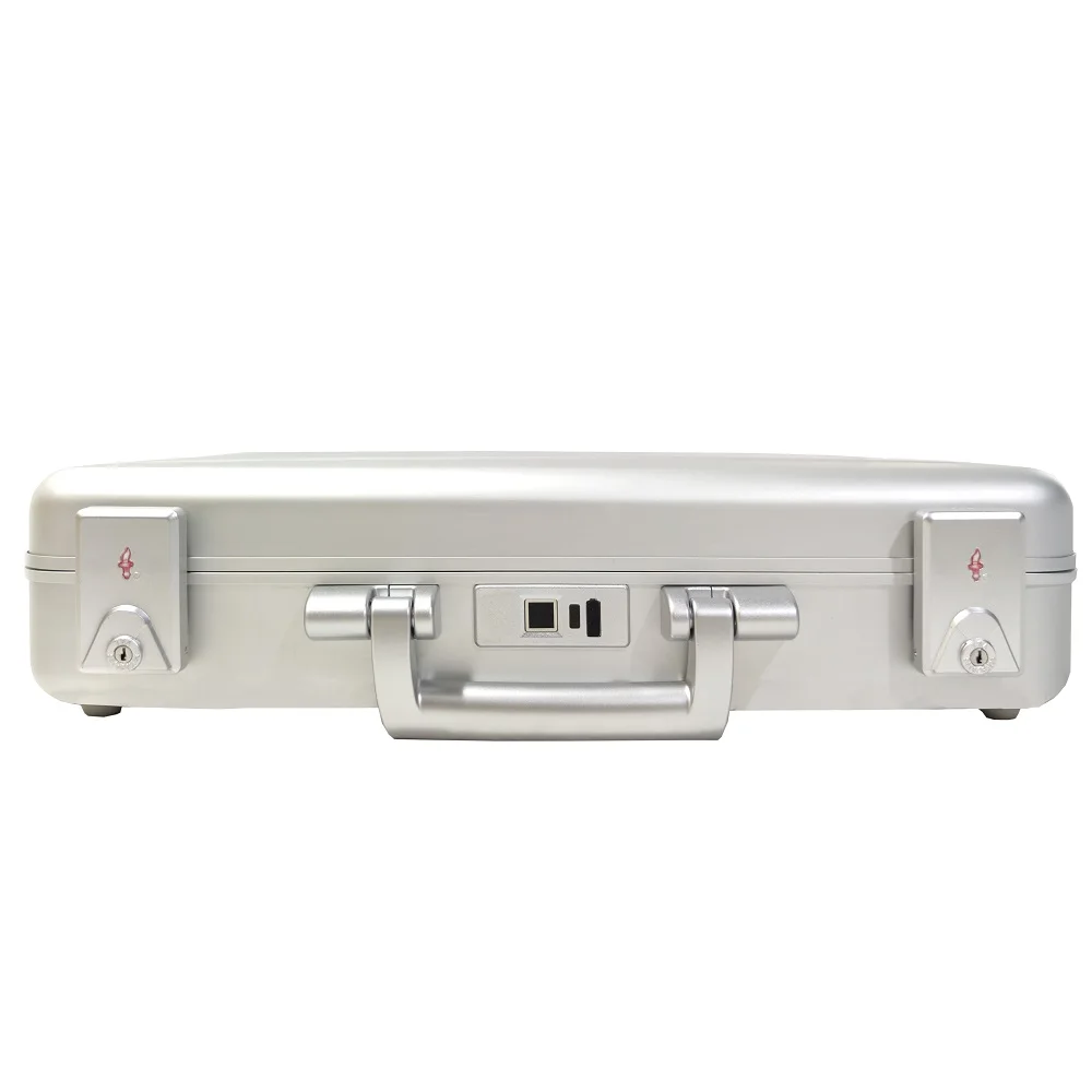 Custom Aluminium Metal Hard Shell Laptop Attache case Business Briefcase  Organizer with Fingerprint Lock