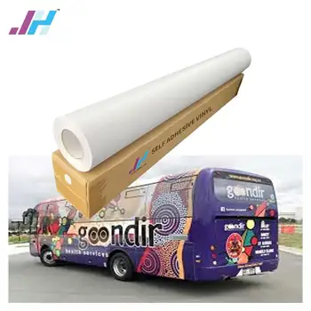 Wholesale Glossy Matte Eco Solvent Printable White PVC Self Adhesive Vinyl Roll Sticker Material Factory for Printing Machine