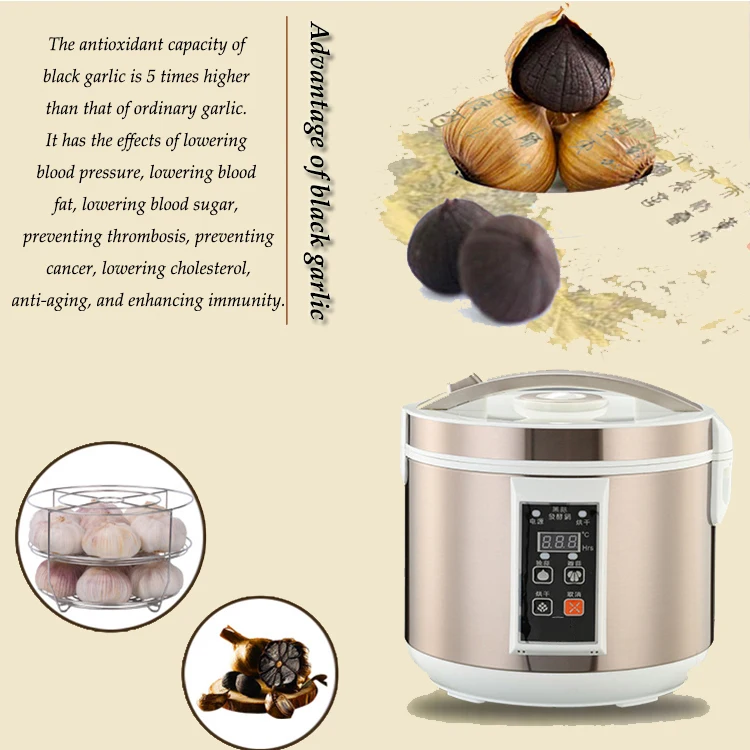 New 90W Easy Operating Garlic Fermentation Machine Home Use 5L 6L Black Garlic Fermenter for Making Black Garlic