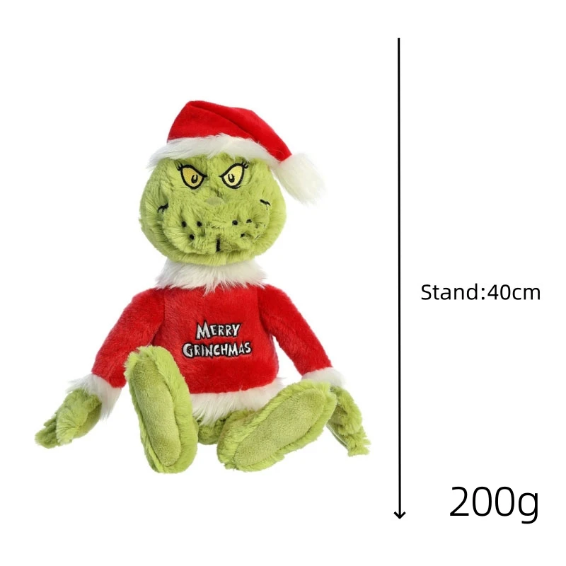 Free Sample Stuffed Animal Grinch Plush Dog Toy For Kids Gifts Wholesale Plushies Cute Christmas