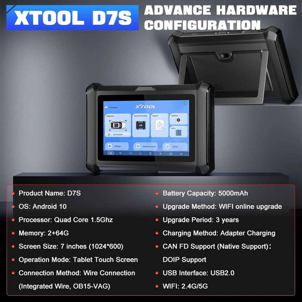  D7S All System Diagnostic Tool ECU Coding Scanner Auto Key Programmer With 38 Reset Function Active Test Code Reader PK D7