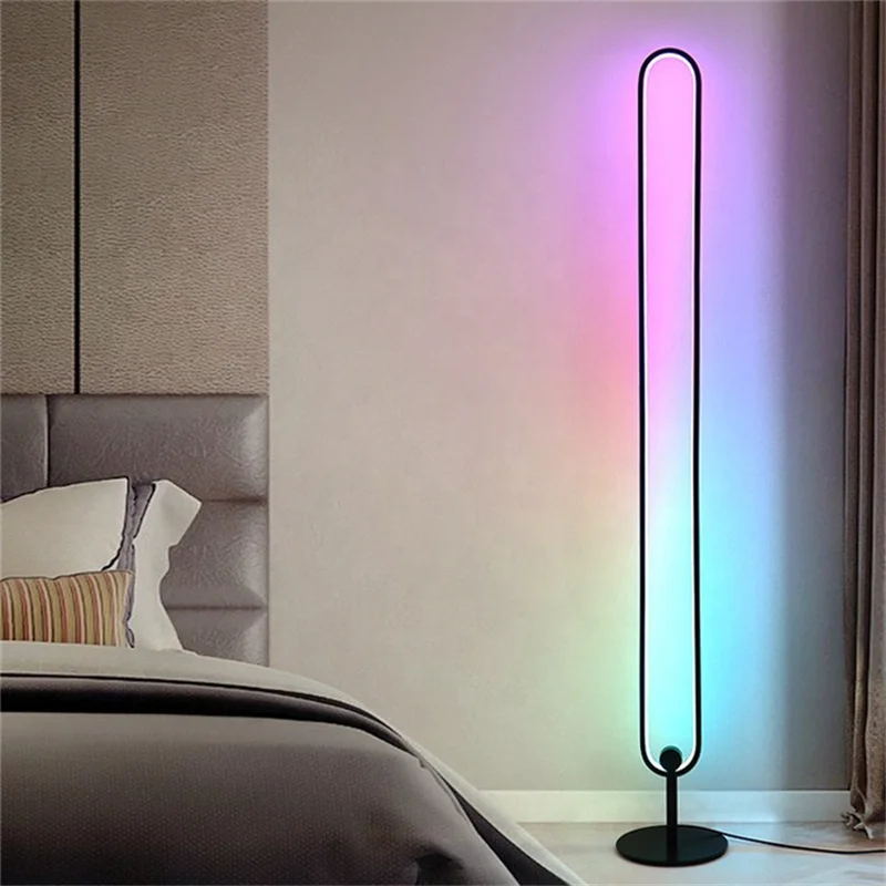 140cm Minimalist RGB Oval Wall Light Remote Control Elliptical Ring Antique  LED Floor Standing Lamps - Buy 140cm Minimalist RGB Oval Wall Light Remote  Control Elliptical Ring Antique LED Floor Standing Lamps