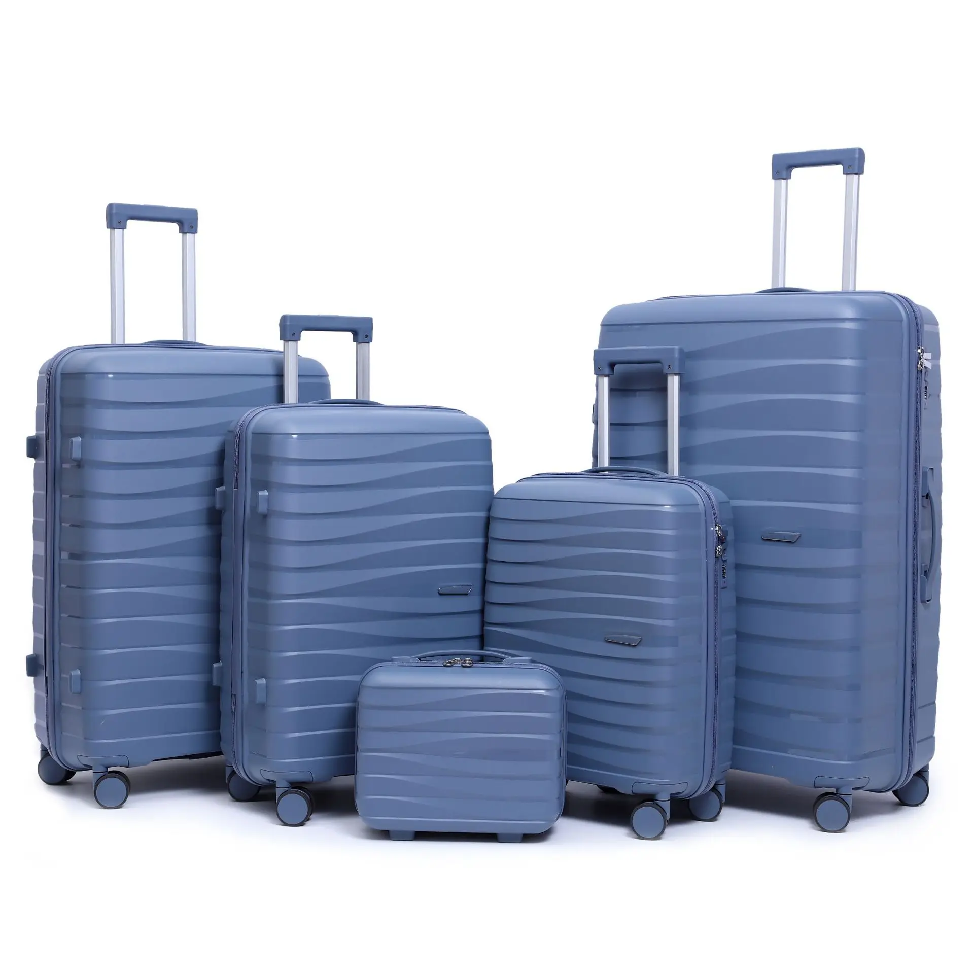 High Quality Designer PP Spinner Luggage Set Unisex Wheels 14''-32''  Travel Suitcase Outdoor Travelling Bags 20'' 24'' 28''