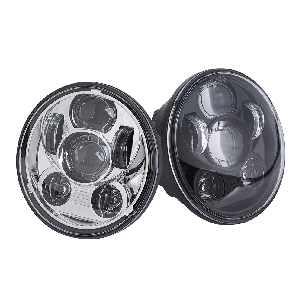 Moto 5.75 pollici LED faro proiettore Angel Eyes H4 5 3/4 faro DRL indicatori di direzione per Harley Sportster Dyna Iron 883  201355758