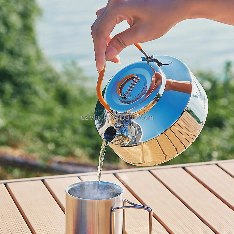 Hot Sale Portable Stainless Steel Camping Kettle 0.8l Lightweight