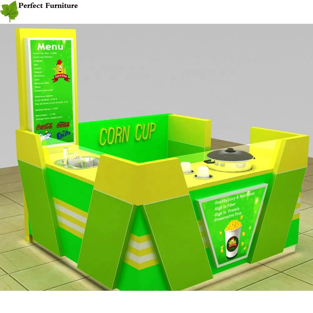 Perfect Retail Sweet Corn Kiosk With Counter Design Corn Stall for Sale