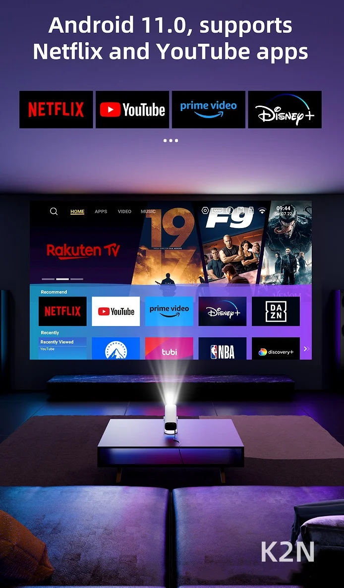 2025 NEW K2N Mini LCD Smart Video Projector - Portable Home Theater