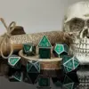 colorful Silver-edged transparent green