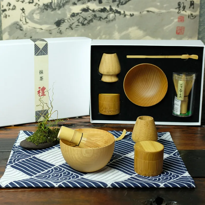 日本茶道用竹製抹茶 whisk セット - エコで自然なマッチャ体験
