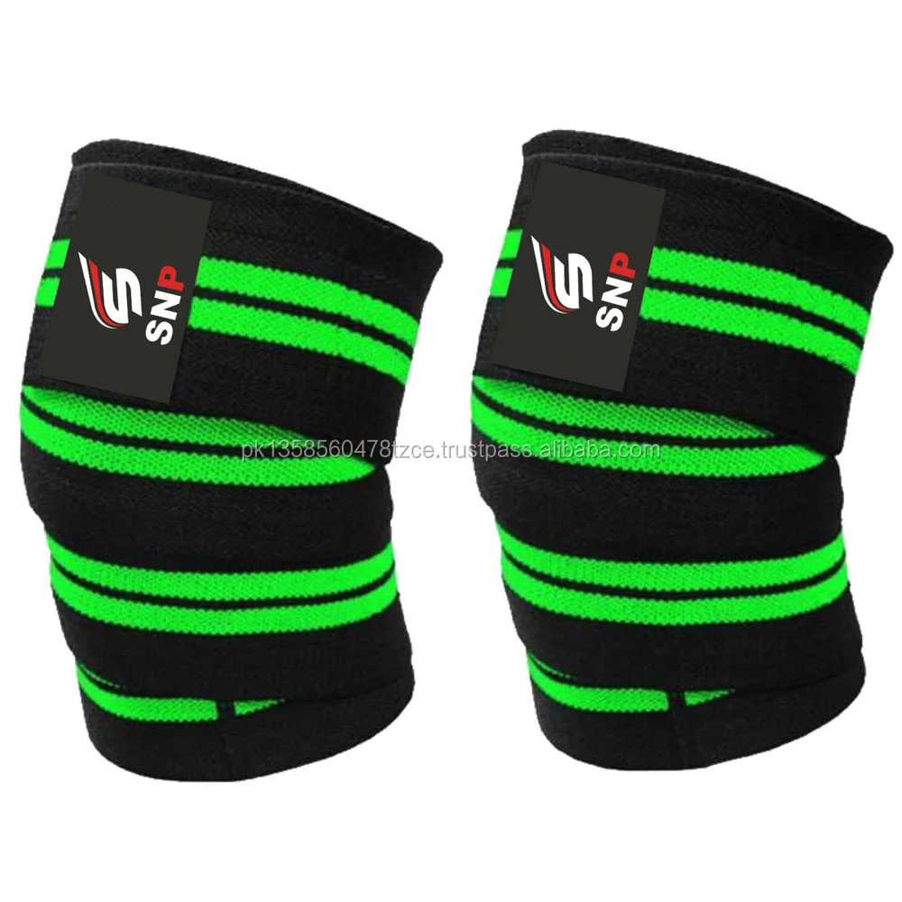 New Men's Gym Sports Elastic Knee Wraps Weight Lifting Bandage Straps Guard Pads 