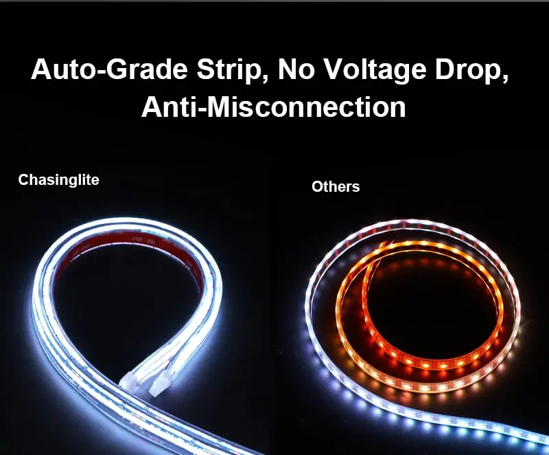 New Arrival Cob Underglow Ip68 Waterproof Rgbic Led Car Under Glow App Control 6 Pcs Chasing