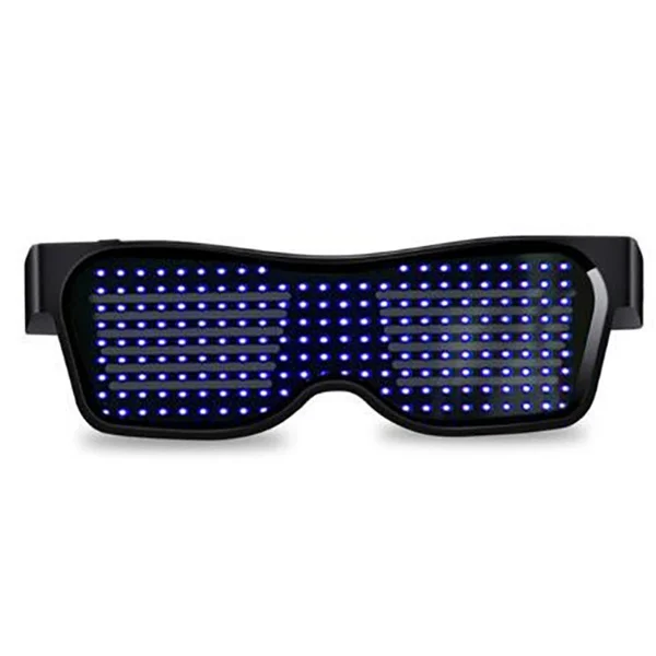 2022 New Years Glasses Programmable Display Message Led Magic Glasses App Controlled Led Sunglasses for Party Bar DJ Dance