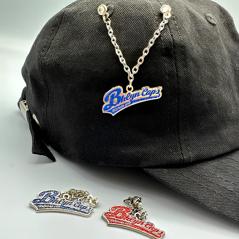 Custom Different Plating Hat Clips Soft Enamel Lapel Pins Shiny Glitter Custom Hat Pins supplier