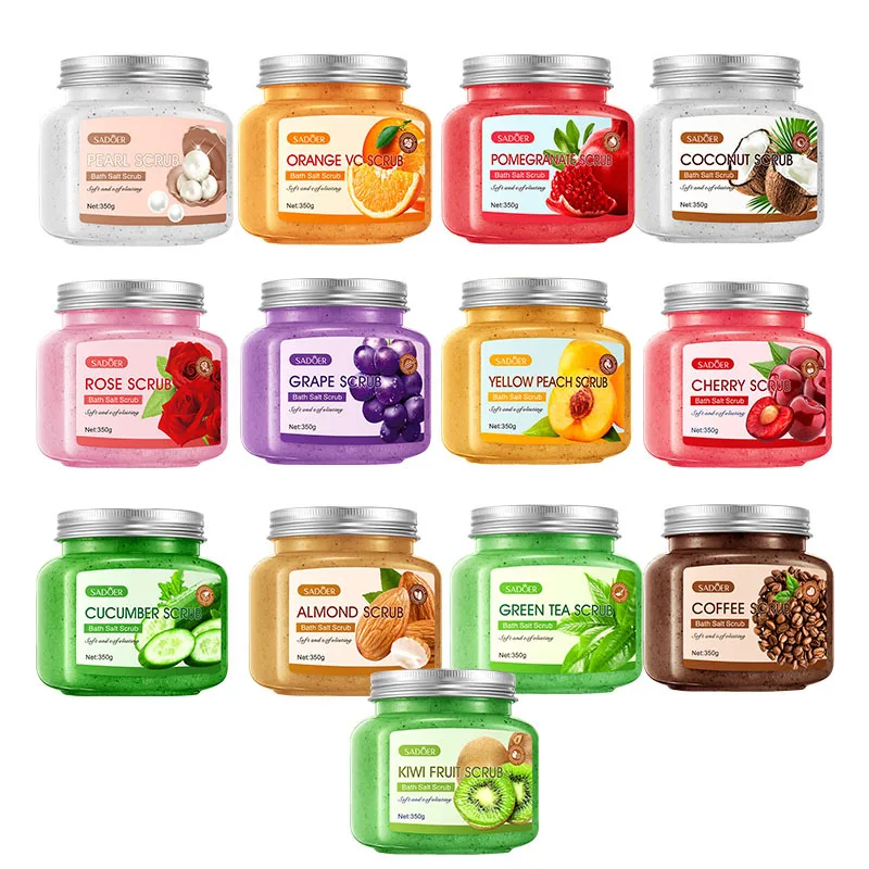 Wholesale SADOER Natural-Organic Herbal Body Scrub Avocado Blueberry Vitamin C Rich Beauty Buffet's Brightening Customized