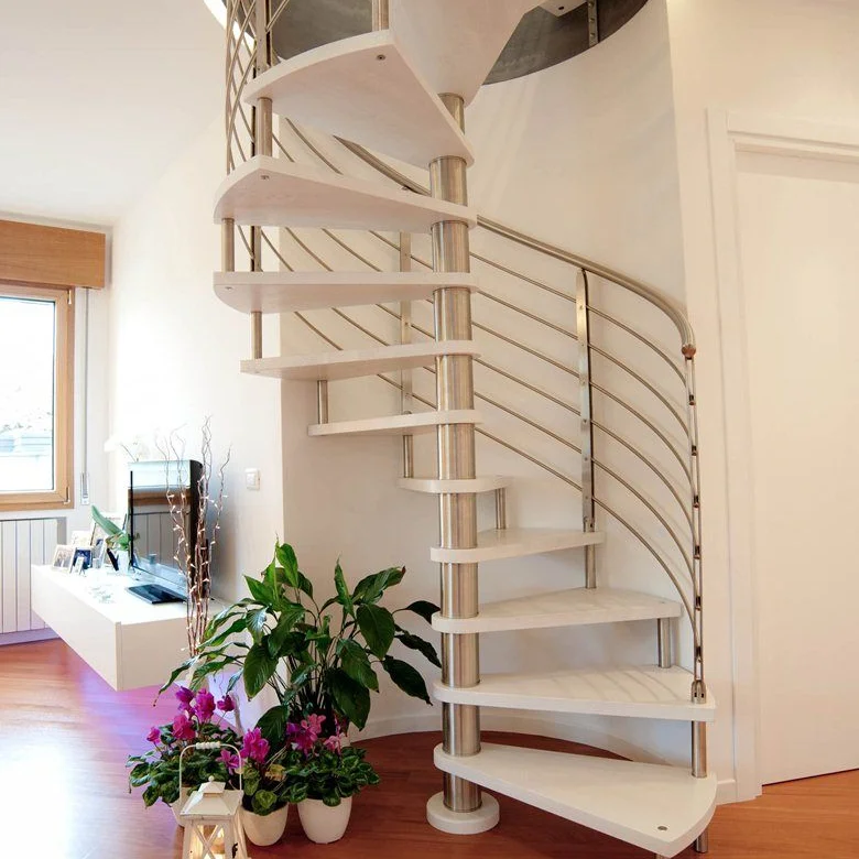 Factory Price Modern Simple Attic Stairs for Small Space Carbon Steel Spiral Staircase