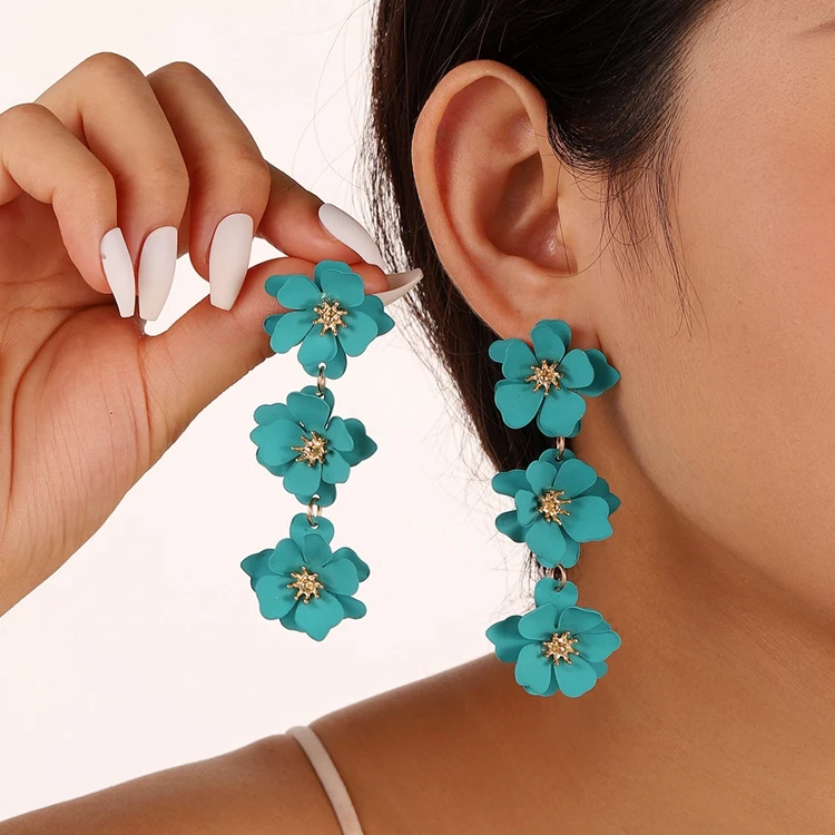 ZX-02 Designer Artificial Fashion Romantic Women Long Ear Jewelry