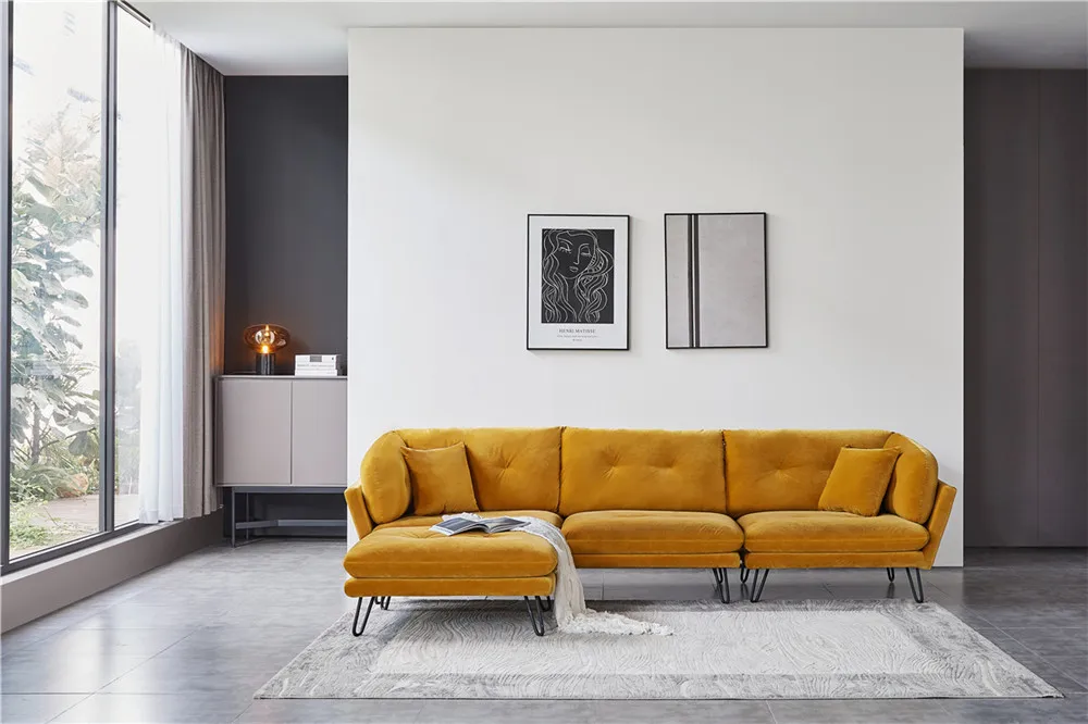 Modular Leather Sectional Sofa Set with Nice Design for Living Room Hotel or Apartment Made of Wood Imported From China
