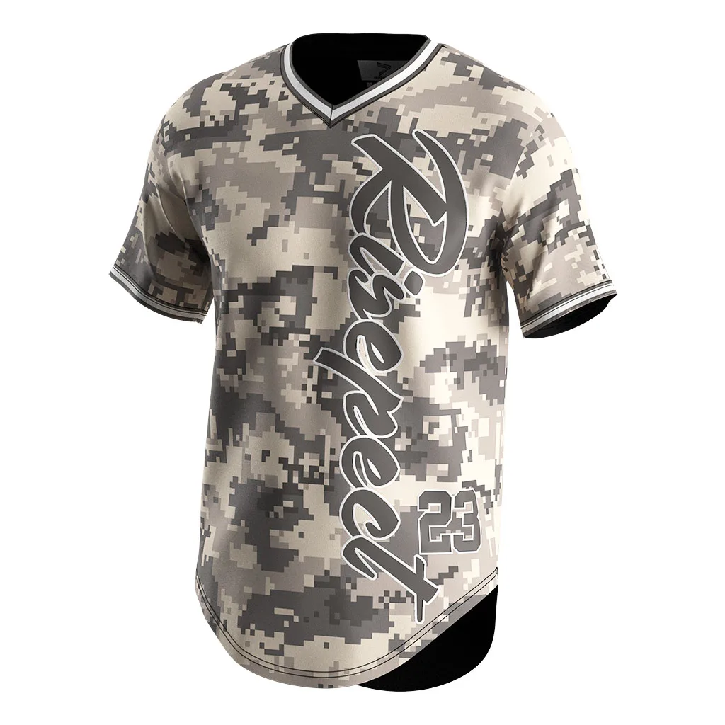 Cheap Sublimated Baseball Jerseys, Camo Pattern