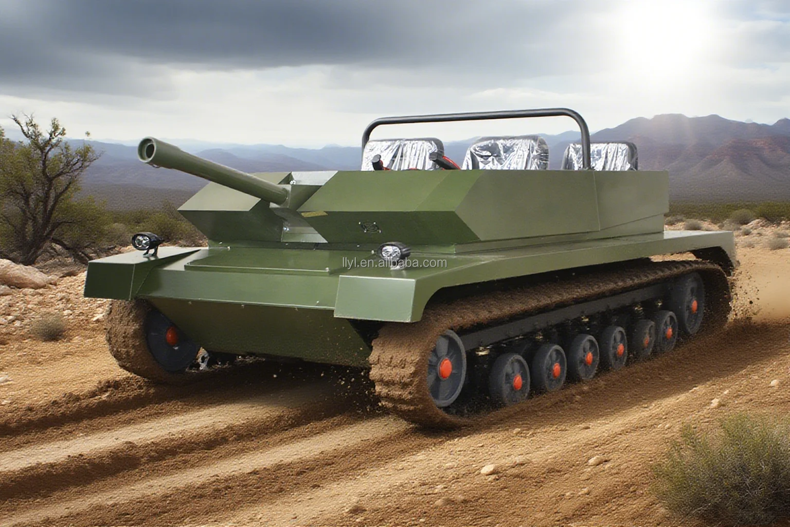 Adult Mini Ride on Tanks Amphibious Tracks Car Crawler Crane Remote ...