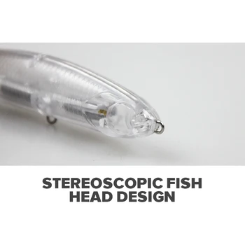 Lures Fishing Unpainted Plastic Lure Blank Bodies Artificial Hard Bait Sinking Pencil Bait Lure Body – Pencil – view 4