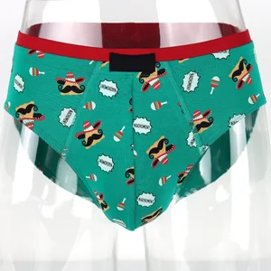 Own Brand Sexy Underwear Young Men Organic Cotton Boxer Briefs Popular Black Red Mens White Shorts Classic Blue Dark OEM Spandex