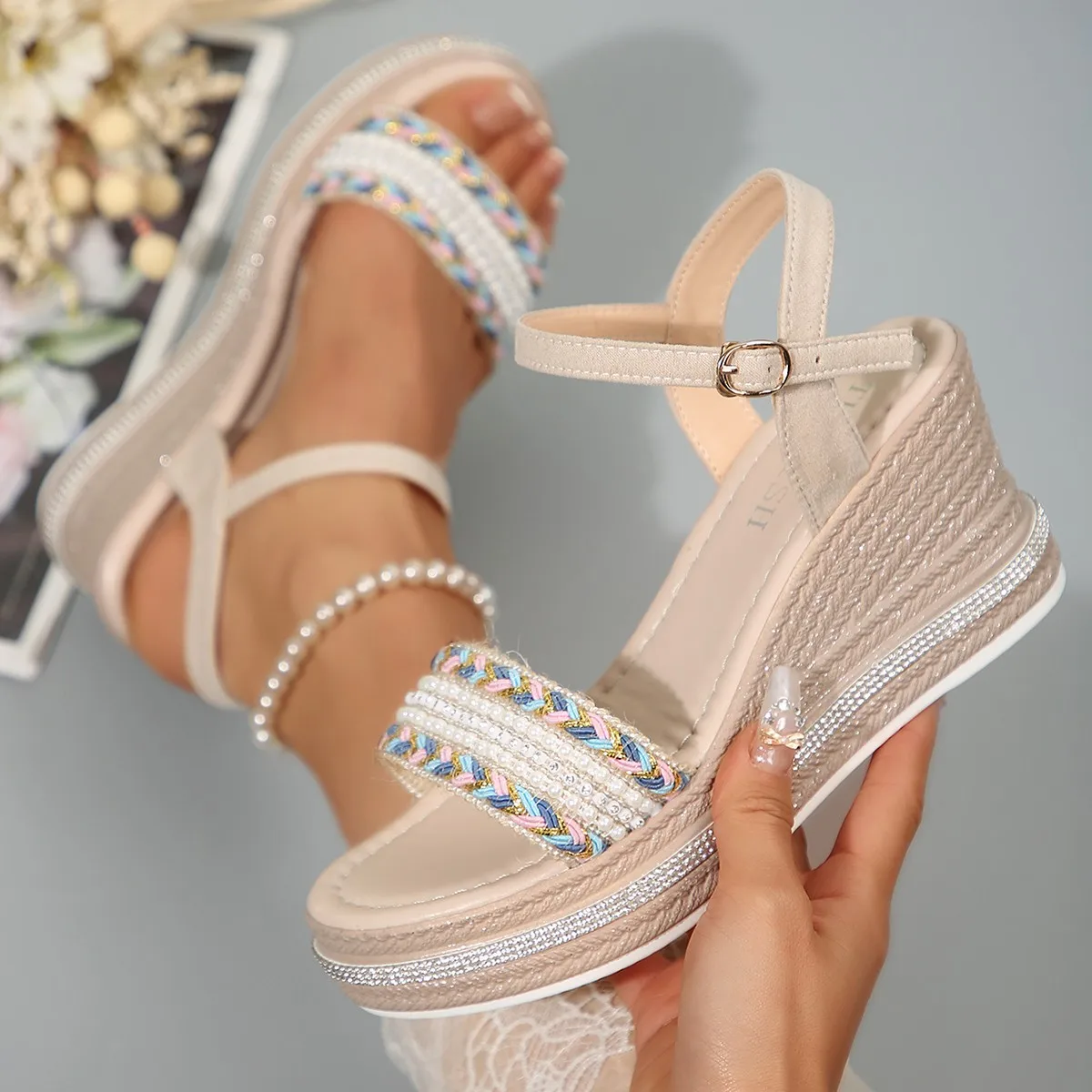 Shoes Women's Slippers Weave Slides Ladies Sandals Summer