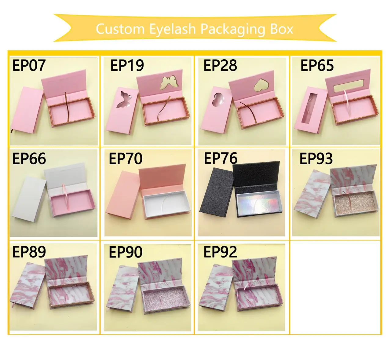 Eyelashes Box Can Add Your Own logo Packaging Private Label Lashes case ...