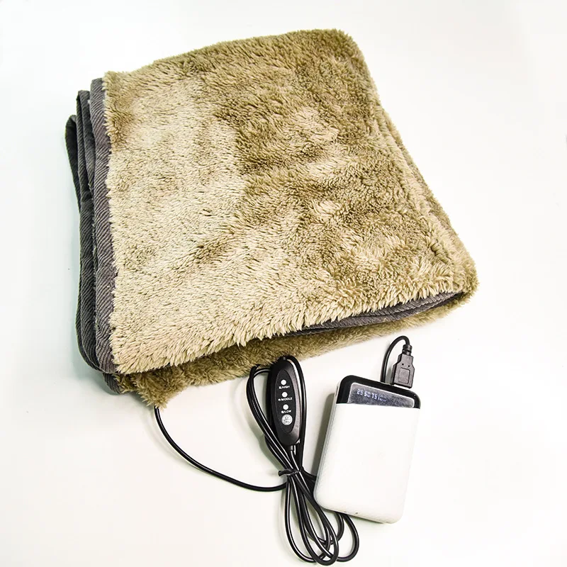 Wholesale Usb Rechargeable Shawl Car Cover Blanket Fleece Heated Throw
