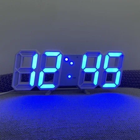 3D ABS Nordic Digital Alarm Digital Clock Watch Snooze Table Clock Electronic 3D Lcd Clocks for Home Office Decoration