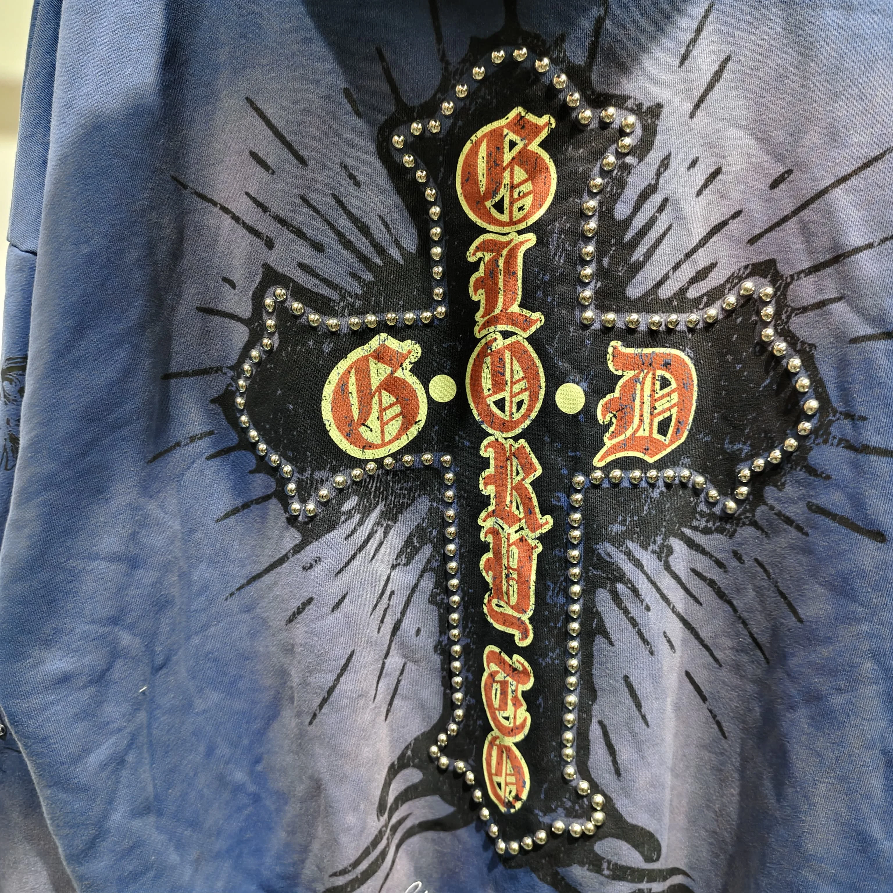Custom 100% Cotton Oversized Men's Hoodie with Graphic Print and Rhinestones Y2K Streetwear Hoodie gallery 5