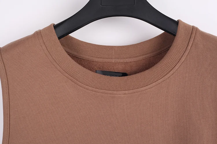 JL0802B High Quality Mens Cotton Singlet Plain Brown Tank Crop Top Screen Printing Sport Tank Top Men