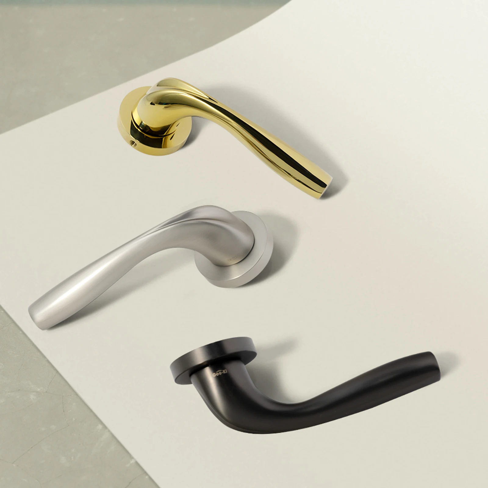 TIDO MODERN INTERIOR GUN METAL DOOR HANDLES FACTORY SUPPLIER COST EFFECTIVE DOOR HARDWARE