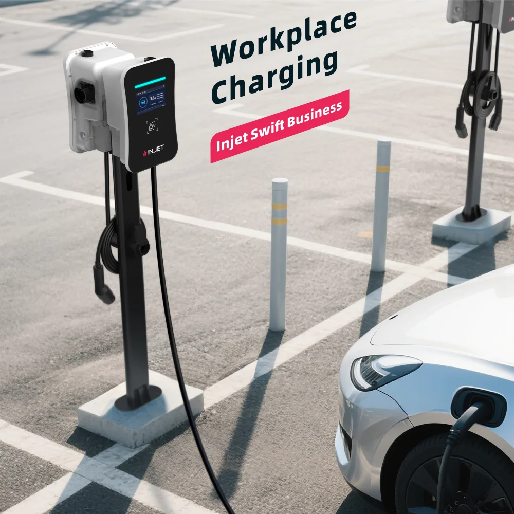 INJET 30 Years Manufacturer OCPP Mennekes EV Car Charger Wallbox 22kW Type 2 32A 3 Phase EV Charger Electric Charging Station