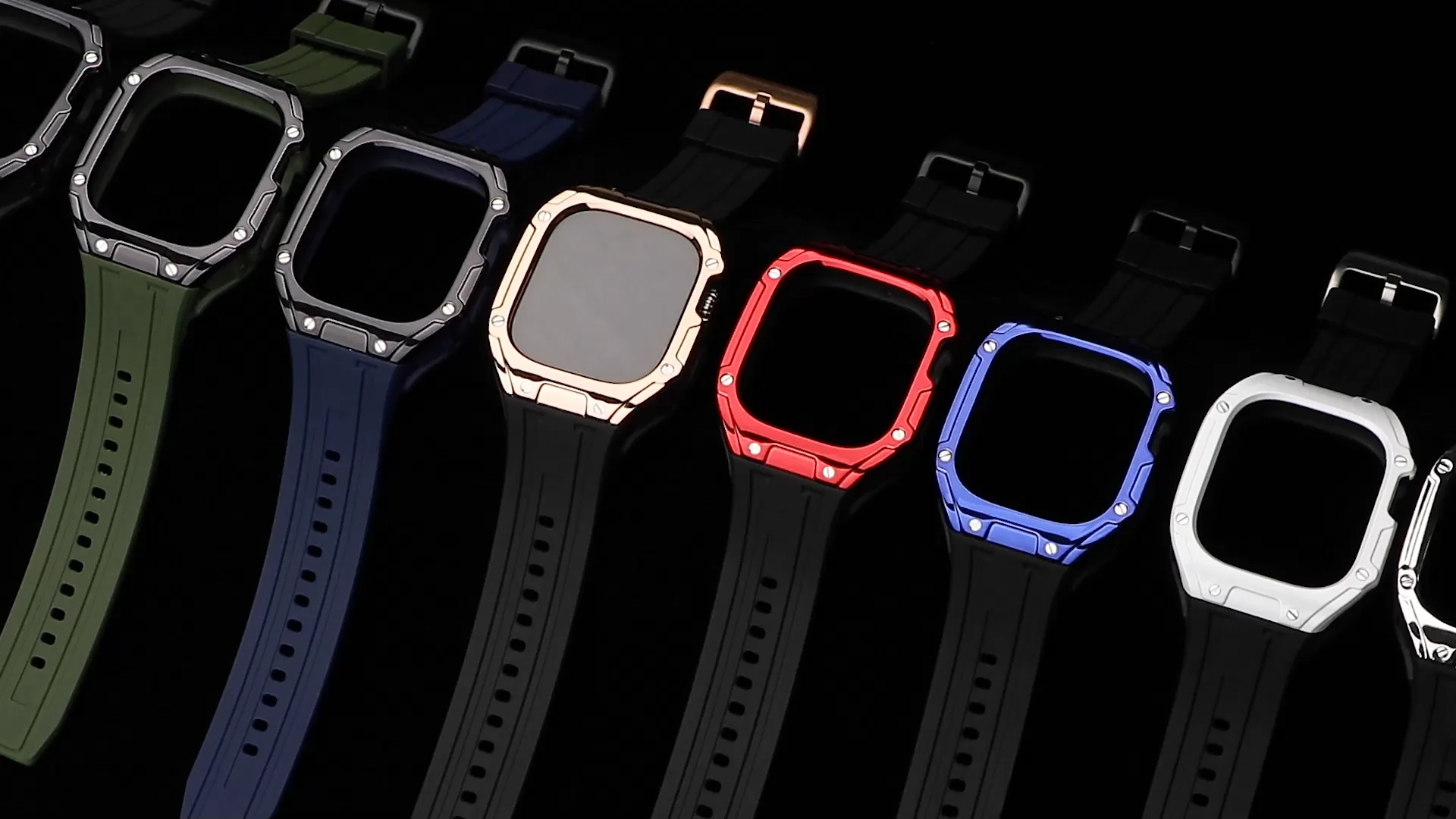 Luxury Silicone Watch Band Case 2 In 1 Apple Watch For Series 8 Ultra