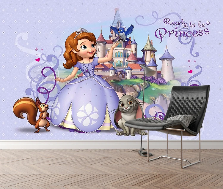 Cartoon Sophia Princess Wall Mural Castle Pvc Wall Stickers For Kids Girls  Room Wallpaper Home Decoration - Buy Wallpaper For Kids Room,3d Design  Wallpaper,3d Wall Mural Product on 