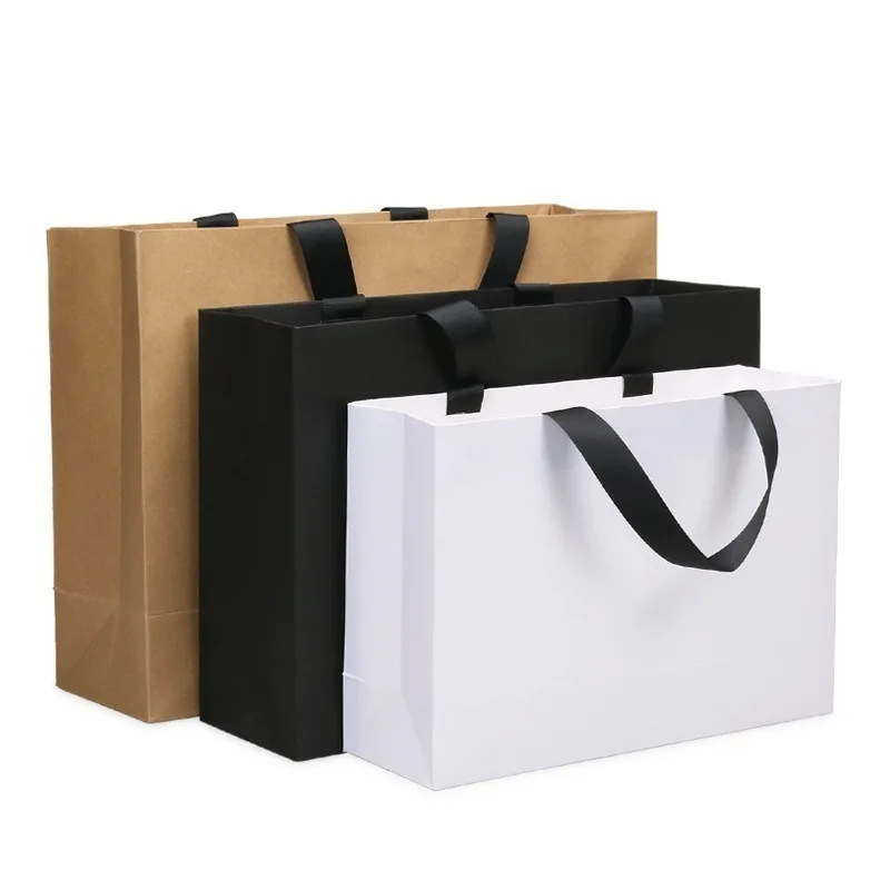 Source Custom logo packaging bolsas de kraft por mayor cardboard paper retail shopping bag custom logo on m.alibaba.com