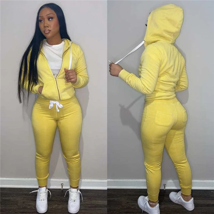 Good Quality Two Piece Set Girl Ladies Outfits 2 Piece Set Women Clothing joggers two piece set tracksuit