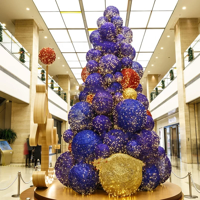 LED Bunte Weihnachtsbeleuchtung Outdoor Riesen 3m 4m Weihnachtsbogen Weihnachtskugel für Straßen Dekoration| Alibaba.com
