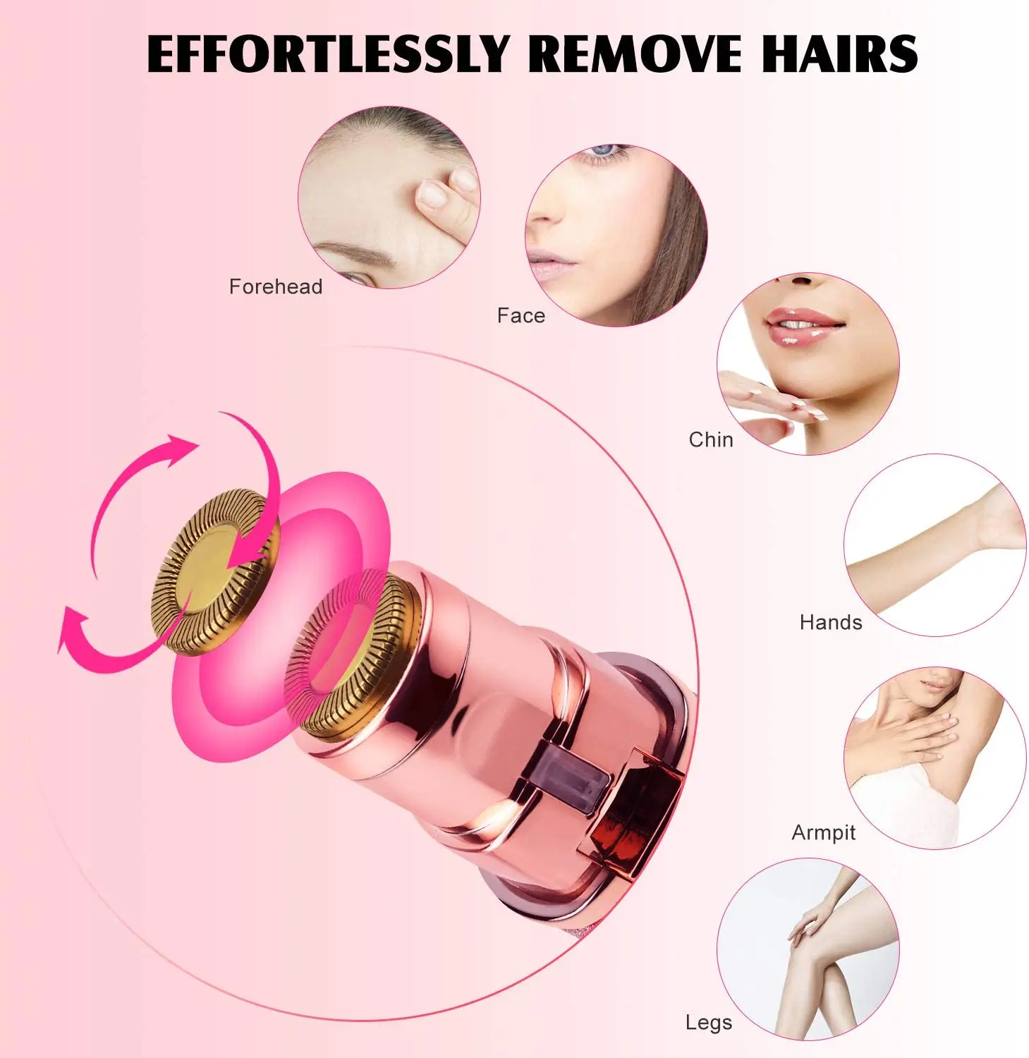 Portable 2 in 1 Rechargeable Battery Operated Electric Hair Remover & Eyebrow Trimmer Pen Makeup Tools Women