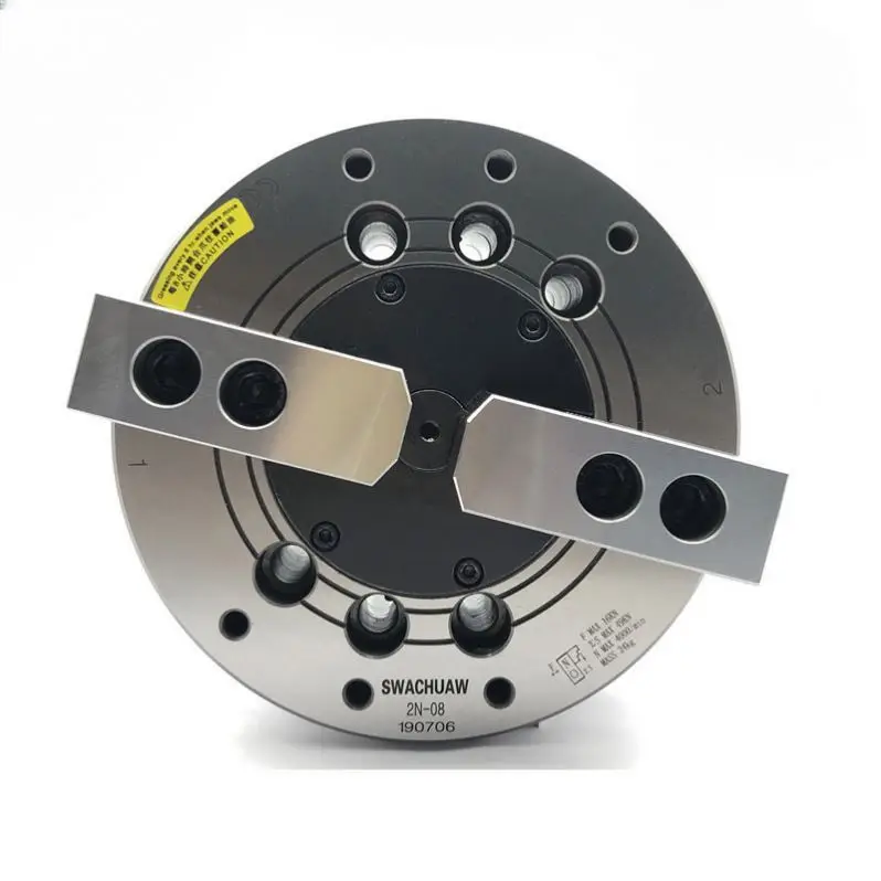 TEBAK 2 Jaw Lathe Chuck 4/5/6/8/10/12 Inch 2Jaw 4Jaw Dynamic Non Through Hole Hydraulic Chuck Power Chuck for CNC Lathe Machine