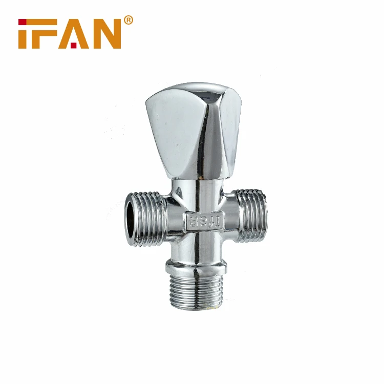 Ifan 1/2inch 3Way Angle Valve Sanitary fitting Bathtub Parts and fittings Triangle Stop Valves 1/2in